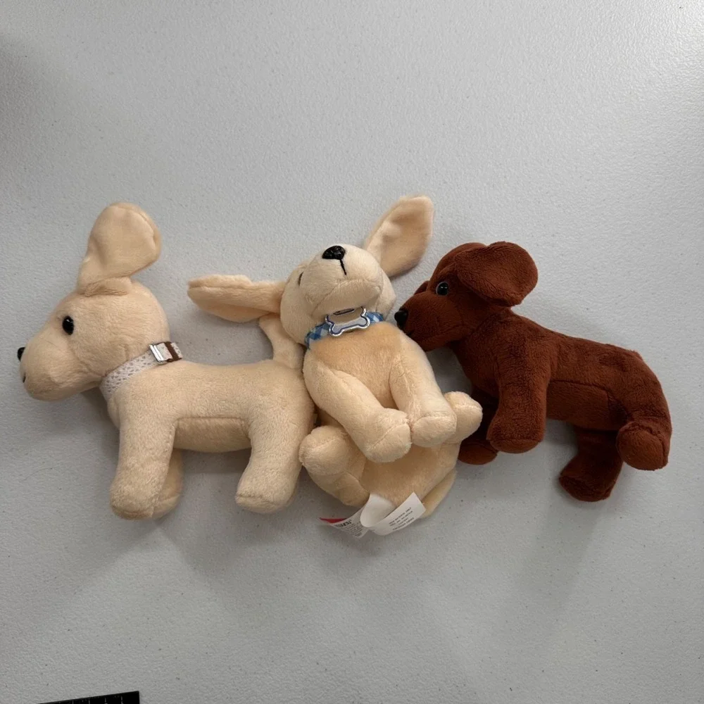Our Generation Battat Plush Golden Chocolate‎ Labrador Puppy Dog Bundle Set Of 3